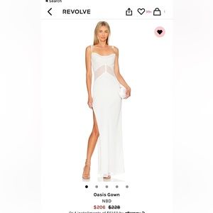 Brand new with tags - beautiful white gown -